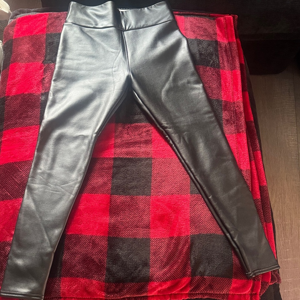 Black Faux Leather Leggings